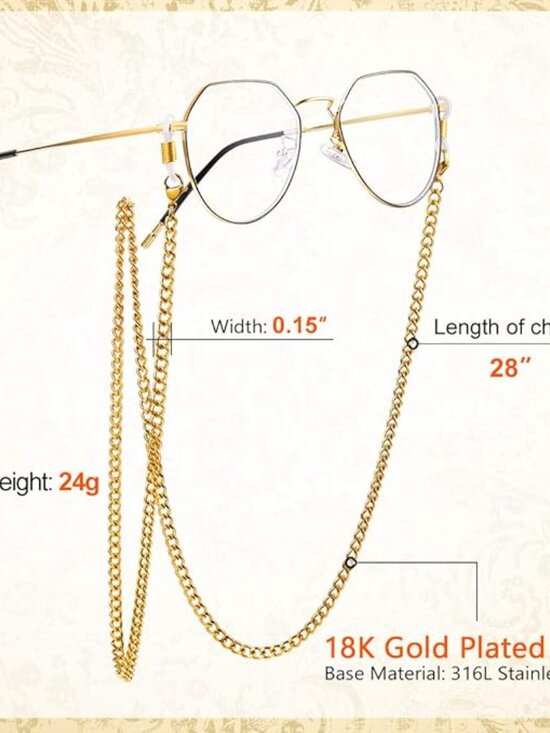 Chain gold for Glasses